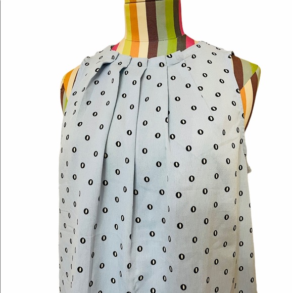 Ann Taylor Factory Light Blue Sleeveless Blouse - Picture 2 of 6